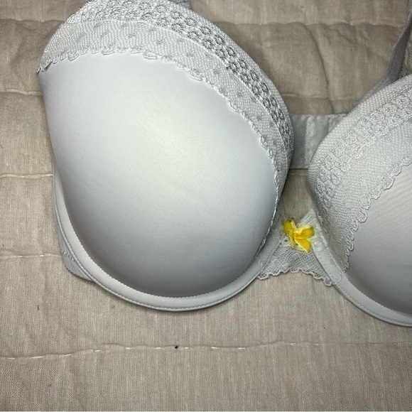 Aerie Grey Lace Trimmed Underwire Push Up Bra Size 32DDD - Picture 3 of 15